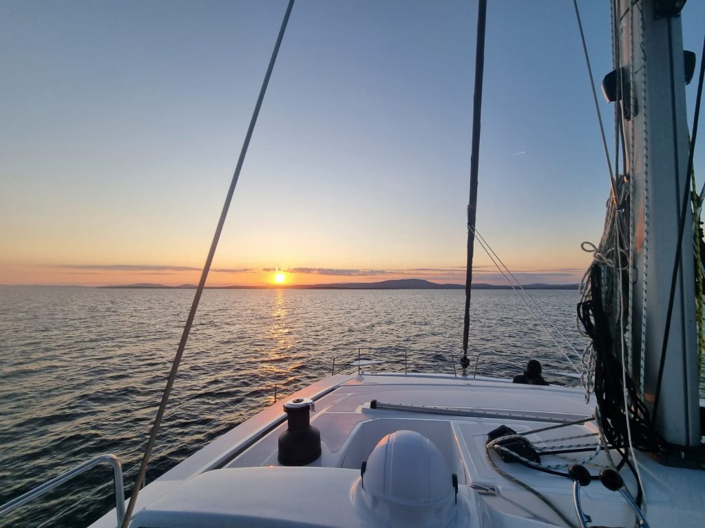 Sunset from a boat