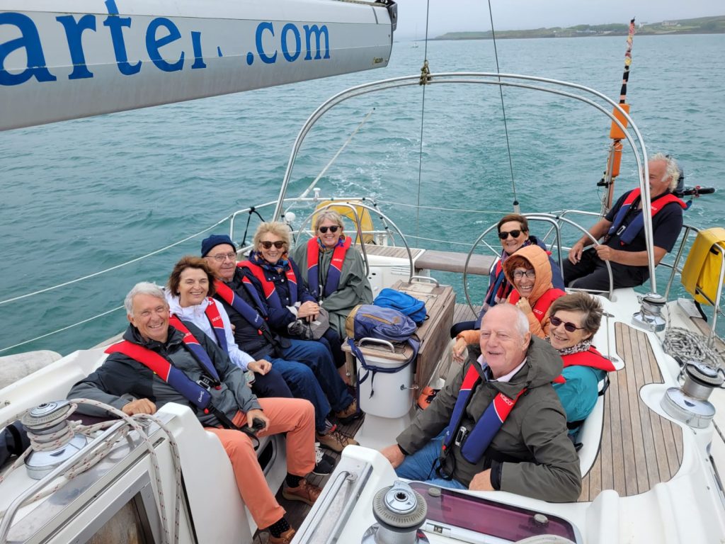 group of people on a boat