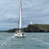 Boat and lighthouse