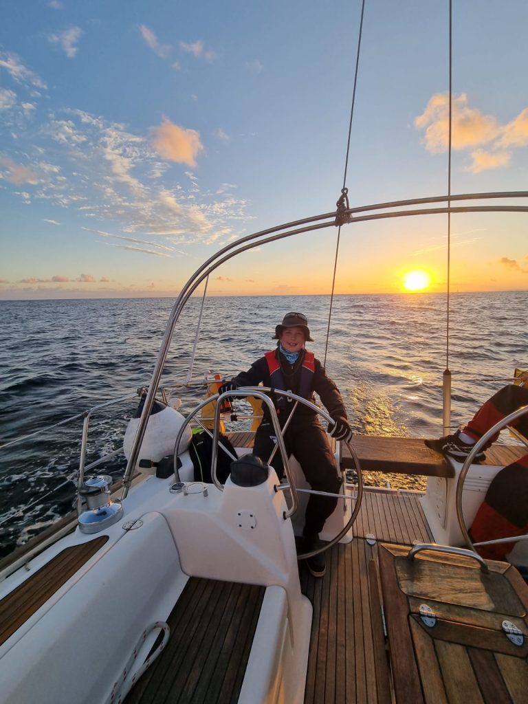 Woman on boat